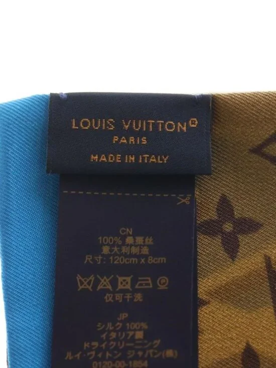 Louis Vuitton Bandeau Animogram Penguin Scarf Blue Silk - Picture 4 of 6